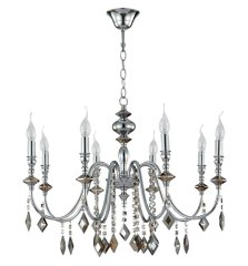 Подвесная люстра Crystal Lux Mercedes SP8 CHROME/SMOKE