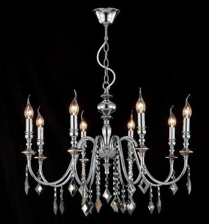 Подвесная люстра Crystal Lux Mercedes SP8 CHROME/SMOKE