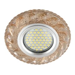 Встраиваемый светильник с LED подсветкой Fametto Luciole DLS-L147 Gu5.3 Glassy/Tea (UL-00003898)