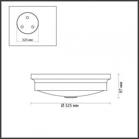 Настенно-потолочный с лампочкой Odeon Light Marsei 4824/3C+Lamps E14 P45