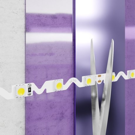 5м. Светодиодная лента белого цвета, 4000К, 12W, 24V, 60LED, IP20 Led strip 20045