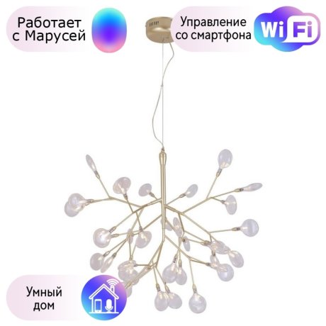 Подвесная люстра Crystal Lux с поддержкой Маруся EVITA SP36 GOLD/TRANSPARENT-М