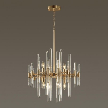 Подвесная люстра с лампочками Odeon Light Stika 4988/8+Lamps E14 Свеча