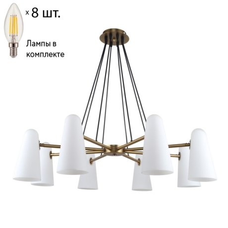 Подвесная люстра с лампочками Favourite Vision 2763-8P+Lamps E14 Свеча