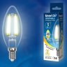 Лампа светодиодная филаментная (UL-00002860) Uniel E14 5W 3000K LED-C35-5W/WW/E14/CL/DIM GLA01TR