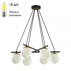 Подвесная люстра Lumion Randi с лампочками 5212/6+Lamps E27 Свеча