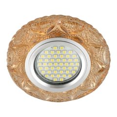 Встраиваемый светильник с LED подсветкой Fametto Luciole DLS-L149 Gu5.3 Glassy/Tea (UL-00003904)