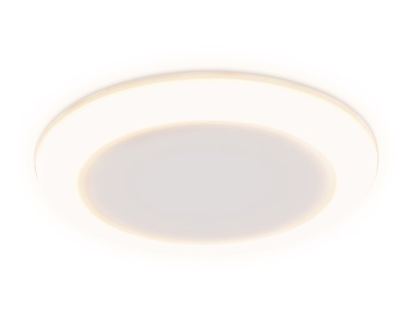 Встраиваемый cветодиодный светильник с регулируемым крепежом и подсветкой Ambrella light Downlight DCR303