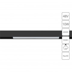 Трековый светильник 10W 4000К для магнитного шинопровода Arte Lamp Linea A4662PL-1BK
