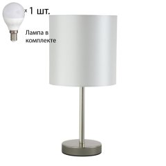 Настольная лампа Crystal Lux с лампочкой SERGIO LG1 NICKEL+Lamps E14 P45