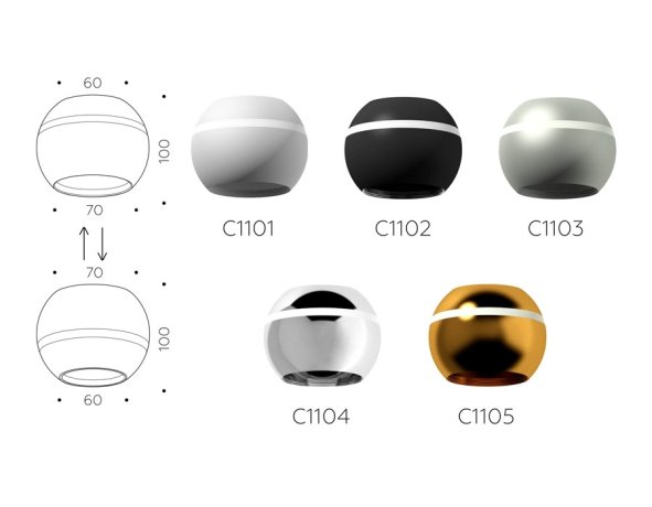 Корпус светильника накладной для насадок D60/70mm с LED подсветкой Ambrella light Diy Spot C1105