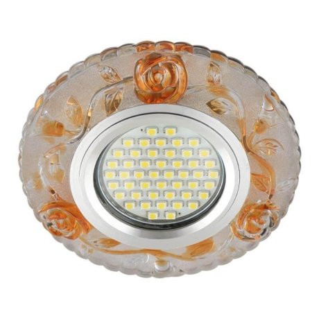 Встраиваемый светильник с LED подсветкой Fametto Luciole DLS-L150 Gu5.3 Glassy/Gold (UL-00003907)