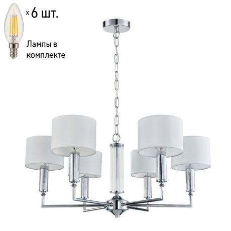 Подвесная люстра с лампочками Favourite Laciness 2607-6P+Lamps E14 Свеча