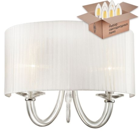 Настенный светильник с лампочками Favourite Snow 1698-2W+Lamps E14 Свеча