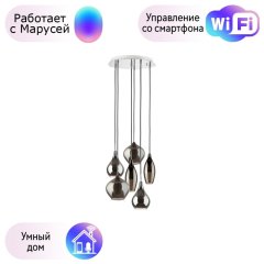 803067 Подвес Lightstar с поддержкой Маруся Pentola G9 СЕРЕБРО/ДЫМЧАТЫЙ