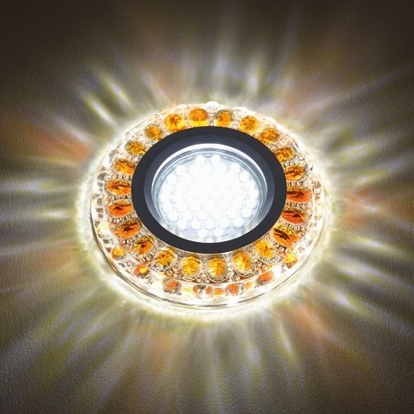 Встраиваемый светильник с LED подсветкой Fametto Luciole DLS-L151 Gu5.3 Glassy/Gold (UL-00003909)