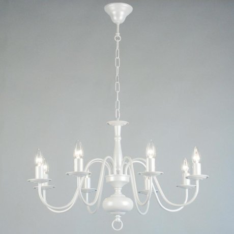 Классическая белая подвесная люстра на 8 ламп Citilux Бонна CL426180