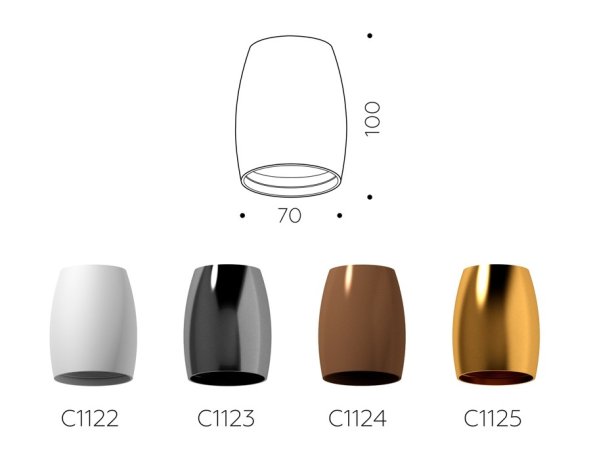 Корпус светильника накладной для насадок D60/70mm Ambrella light Diy Spot C1124