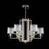 Подвесная люстра Crystal Lux с поддержкой Маруся NICOLAS SP-PL6 GOLD/WHITE-М