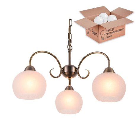 Люстра с лампочками Arte Lamp Margo A9317LM-3AB+Lamps