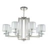 Подвесная люстра Crystal Lux с поддержкой Маруся NICOLAS SP-PL8 NICKEL/WHITE-М