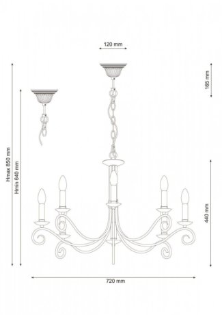 Подвесная люстра Lucia Tucci Fondi 330.8 Antique