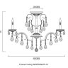 Потолочная люстра на штанге Crystal Lux Montana PL12
