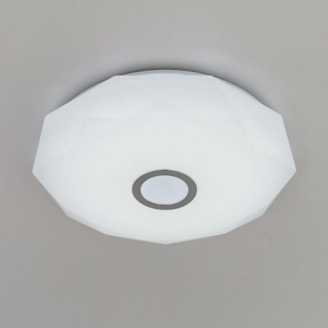 Светодиодная люстра с поддержкой ''Алиса'' и пультом ДУ Citilux Диамант Смарт CL713A60G Белый+Хром