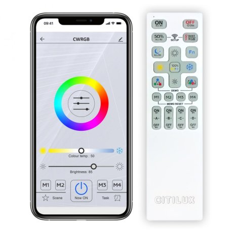 Светодиодная люстра с поддержкой ''Алиса'' и пультом ДУ Citilux Диамант Смарт CL713A60G Белый+Хром