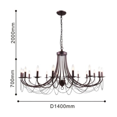 Подвесная люстра с лампочками F-Promo Plini 2590-18P+Lamps E14 Свеча