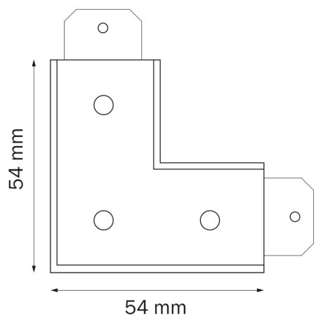 Соединитель L-образный для однофазного шинопровода Barra Lightstar 505127