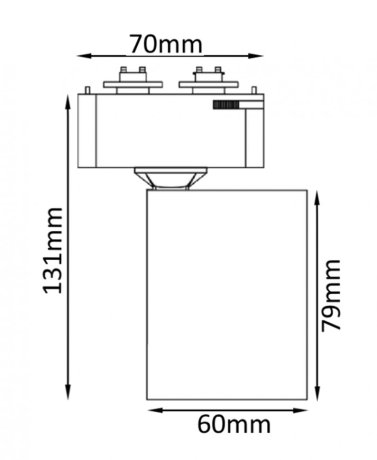 Однофазный светильник для трека CLT 0.11  Crystal Lux (CLT 0.31 001 60 BL )