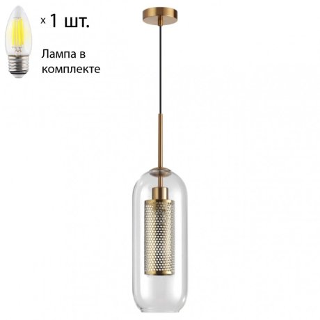 Подвесной светильник с лампочкой Odeon Light Clocky 4940/1+Lamps Е27 Свеча