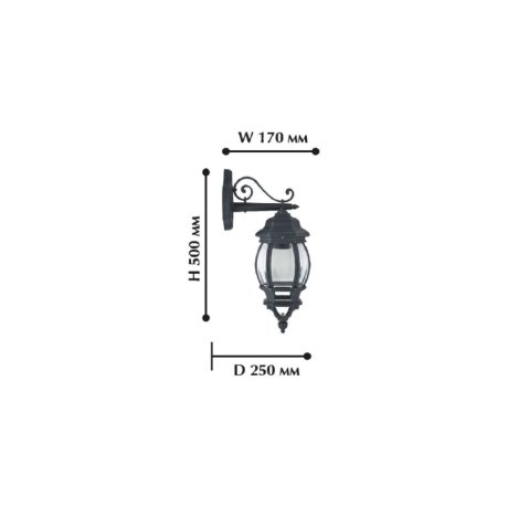 Уличный настенный светильник с лампочкой Favourite Paris 1807-1W+Lamps А60