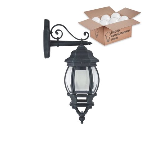 Уличный настенный светильник с лампочкой Favourite Paris 1807-1W+Lamps А60