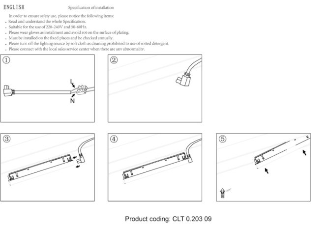 Драйвер для магнитного шинопровода 48V, 200W Space Crystal Lux CLT 0.113 CLT 0.203 09 BL