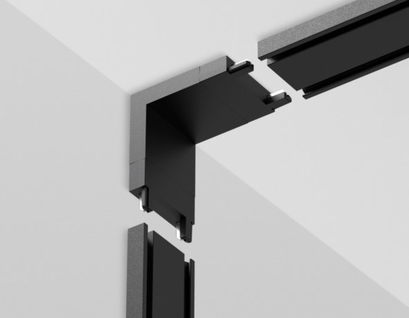 Коннектор угловой внутренний для накладного шинопровода Ambrella light TRACK SYSTEM GV1104