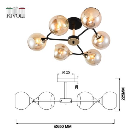 Потолочная люстра Rivoli Alison 3138-306 (Б0055386)