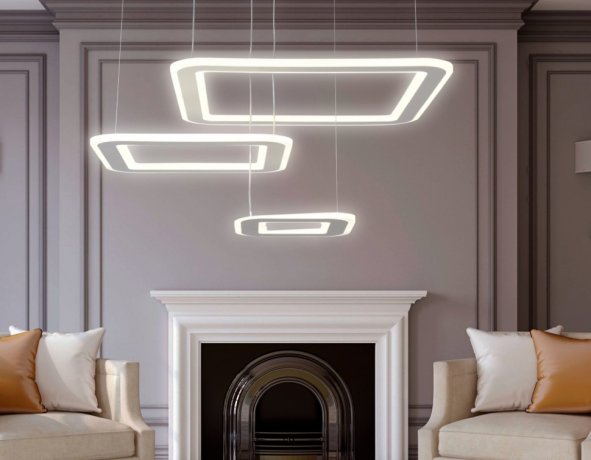 Подвесная диммируемая люстра с пультом ДУ Ambrella light Acrylica FA4329