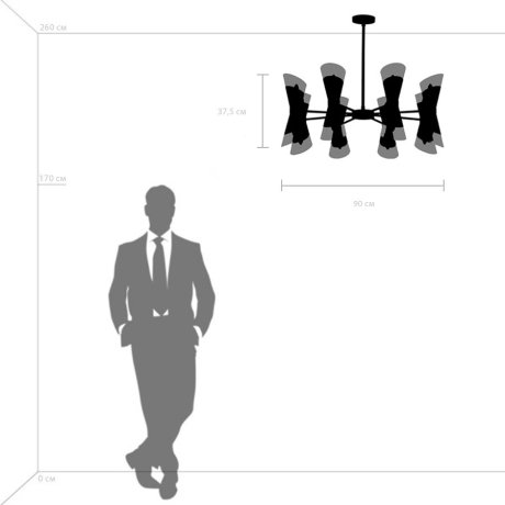 Люстра на штанге Strato Lightstar с поддержкой Маруся 817162