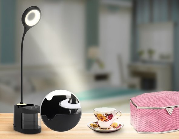 Настольная светодиодная лампа со встроенной аккумулятороной батареей и USB портом Ambrella light Desk DE562