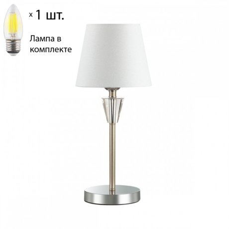 Настольная лампа с лампочкой Lumion Loraine 3733/1T+Lamps Е27 Свеча