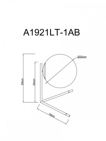 Настольная лампа Arte Lamp Bolla-Unica A1921LT-1AB
