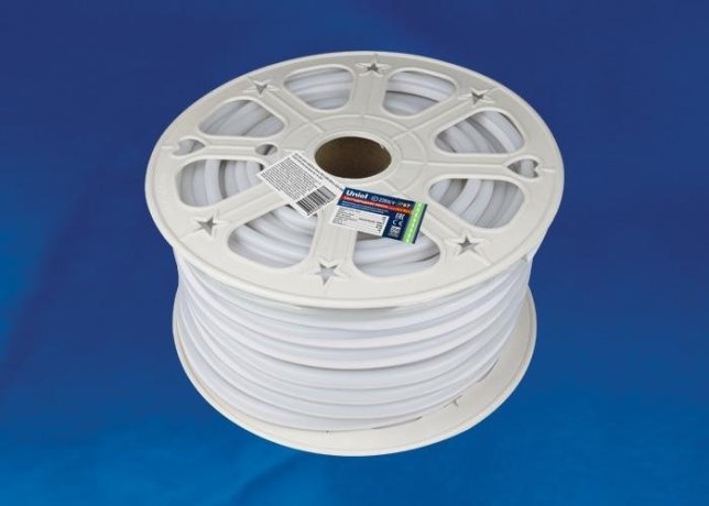 50м. Комплект неоновой ленты красного цвета 2835, 8W/m, 220V, 120LED/m, IP67 Uniel ULS-N21-2835-120LED-m-8mm-IP67-220V-8W-m-50M-RED -(UL-00003770)