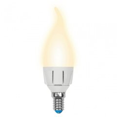 Светодиодная лампа E14 7W 3000K (теплый) Uniel LED-CW37 7W-WW-E14-FR PLP01WH (UL-00002416)