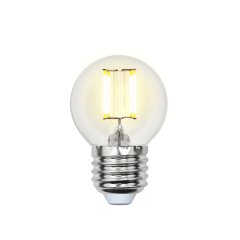 Филаментная лампа E27 6W 4000K (белый) Uniel LED-G45-6W-NW-E27-CL PLS02WH (UL-00001370)