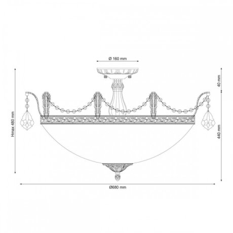 Потолочный светильник Lucia Tucci Barletta 182.10 D720 Antique