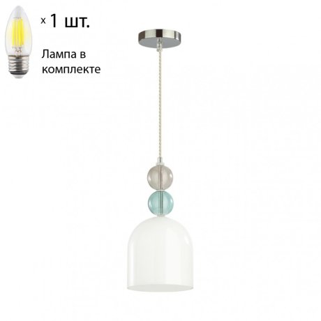Подвесной светильник с лампочкой Lumion Gillian 5235/1A+Lamps Е27 Свеча