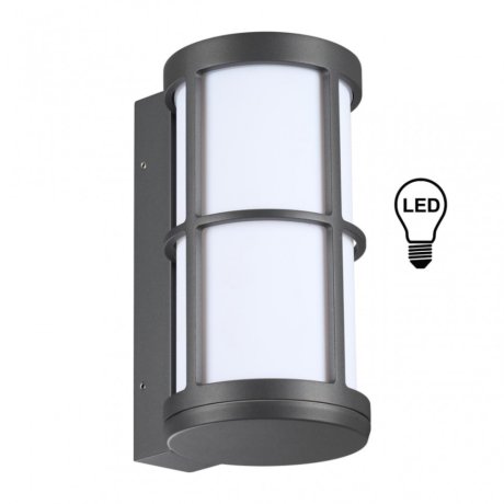 Уличный настенный светильник Novotech Zebra с лампочкой 370775+Lamps E27 Свеча