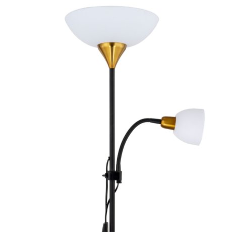 Торшер с дополнительной подсветкой Duetto Arte lamp A9569PN-2BK